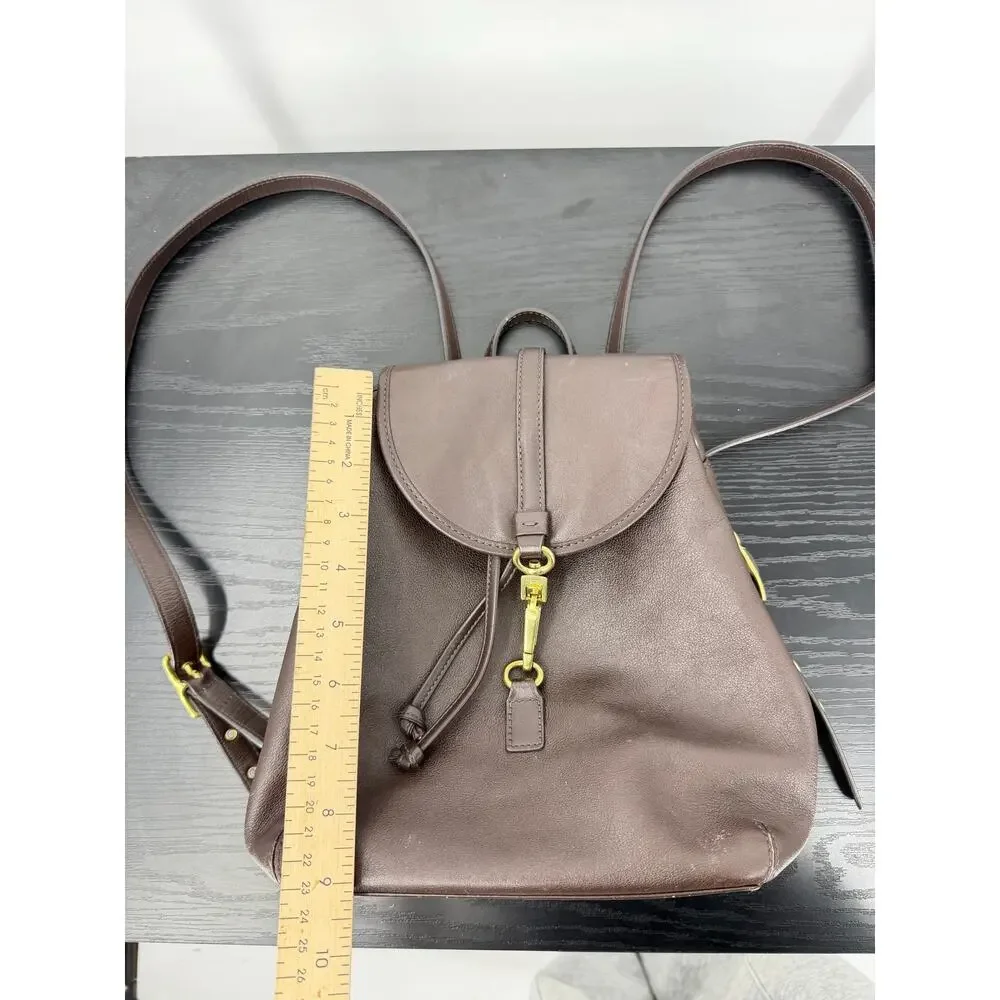 Vintage Coach Legacy Backpack 09368 Brown Leather Drawstring Turnlock Bag Y2K - Picture 14 of 16